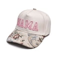 thumbnail image 4 of AirLoni Women's MAMA Letter Embroidered Baseball Cap Adjustable Strap UV Protection Trucker Hat Cute Mama Hat For Mother Casual Wear, 4 of 9