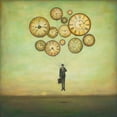 thumbnail image 2 of Huynh, Duy 15x15 Gold Ornate Wood Framed with Double Matting Museum Art Print Titled - Waiting for Time to Fly, 2 of 4