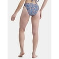 thumbnail image 2 of No Boundaries Women's Floral Mid Waist High Leg Bikini Bottoms, Sizes XXS-XXL, 2 of 5