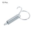 thumbnail image 3 of Unique Bargains 2.8' Cage Door Hook, 10Pcs Stainless Steel Finger Ring Elastic Spring Wire Latch Hook, Silver, 3 of 6