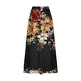 thumbnail image 5 of WXLWZYWL Boho Maxi Skirts for Women Plus Size Trendy Fall 2024 Long Beach Skirts High Waisted Floral Renaissance Skirt with Pockets, 5 of 5