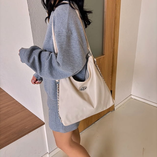 JennyShop Versión Coreana De Gran Capacidad Canvas Bolsa De Verano Nuevo Backpack Trendy Niche De Alta Gama Bolsa De Tote