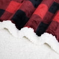 thumbnail image 3 of Red and Black Buffalo Plaid Christmas Throw Blanket, Fuzzy Fluffy Soft Cozy Blanket, Fleece Flannel Plush Microfiber Blanket for Couch Bed Sofa 150cmX200cm, 3 of 8