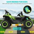 thumbnail image 5 of Coane 24V Ride on Toy Car for Big Kids 4-8, XL Kids UTV 2 Seater with Remote Control, 20" Spacious Seat, 4WD/2WD, MP3 & USB, 3 Speed, Storage, Electric Powerful Cars for Boys Girls, Green, 5 of 14