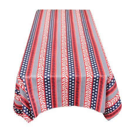 Americana  52 x90  vinyl flannel backed tablecloth