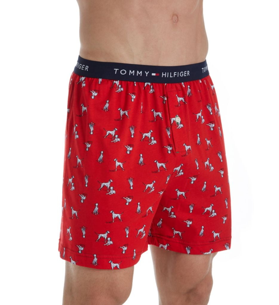 Tommy Hilfiger - Men's Tommy Hilfiger 09T3230 Printed Cotton Knit Boxer ...