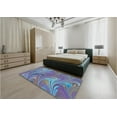 thumbnail image 4 of Ahgly Company Indoor Round Patterned Blue Koi Blue Area Rugs, 6' Round, 4 of 6