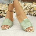 thumbnail image 5 of THDHVS Flat Sandals for Women,Womens Sandals,Women's Fashion Casual Head Woven Breathable Spring and Summer Flat Sandals Mint Green 6.5, 5 of 6