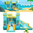 thumbnail image 3 of LAZY BUDDY Inflatable Bounce House with Water Slide, Indoor Outdoor Kids Bouncy Castle Water Park with Splash Pool, Jumping Area, Climbing Wall & Blower, 3 of 9
