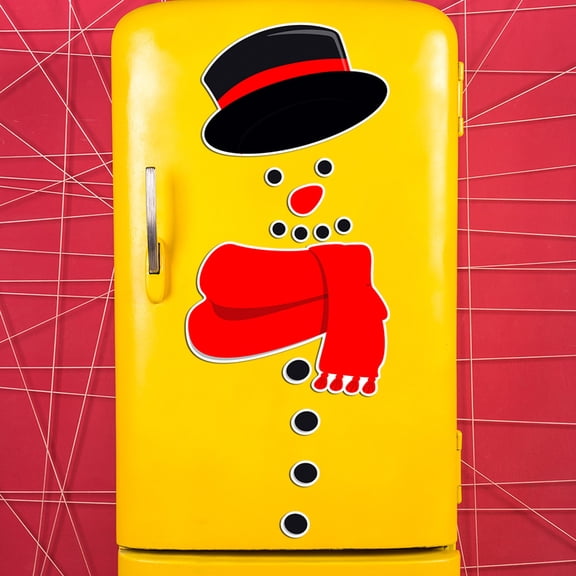 SEWOART Festive Christmas Fridge Wall Stickers Multi PVC Holiday Decoration