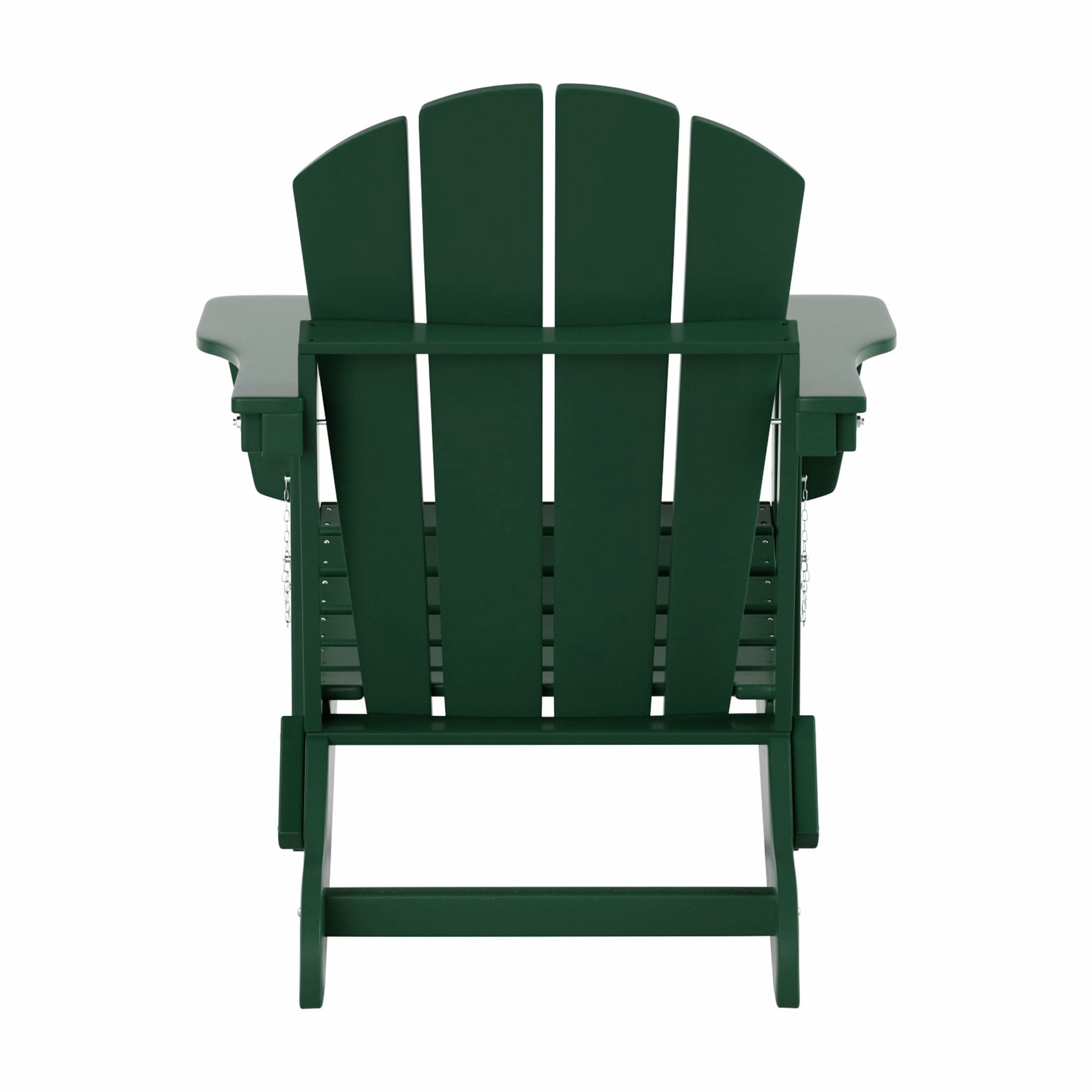 WestinTrends Malibu 2-PC Outdoor Patio Plastic Adirondack chair set with side table, Dark Green
