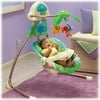Fisher Price Rainforest Open Top Baby Cradle & Swing w/ Music | J8518