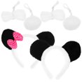 thumbnail image 3 of 2 juegos de accesorios de cosplay de panda, diademas con orejas de panda, colas y pajaritas para cosplay de panda, 3 of 6