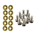 thumbnail image 4 of Junta de tornillos modificados para coche de 20 piezas, soporte para matrícula, acero inoxidable y aluminio Oro kusrkot Junta de tornillos de coche, 4 of 6