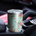 thumbnail image 4 of 30oz Pioneer Flower Tumblers Stainless Steel Tumbler with Lid and Straw,Vacuum Insulated Double Wall Travel Tumbler Cups Mug with Cleaning Brush for Coffee,Tea, 4 of 7