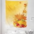 thumbnail image 1 of Harvest Tapestry, Vivid Group of Vegetables Plump Pumpkins Wheat Fall Leaves, Fabric Wall Hanging Decor for Bedroom Living Room Dorm, 5 Sizes, Earth Yellow Green Red, by Ambesonne, 1 of 1