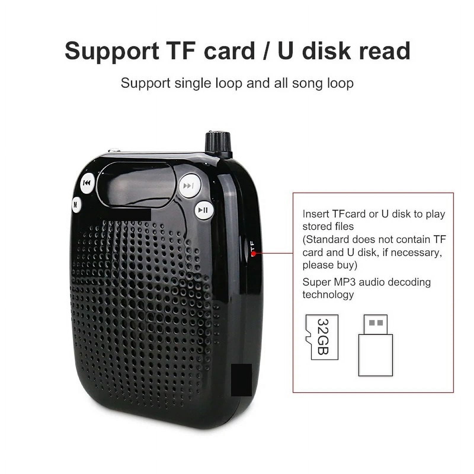 10W Portable Voice Amplifier Wireless Microphone HiFi Mini Speaker ,Crystal-Clear Sound