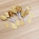 thumbnail image 5 of 200 hojas artificiales de plantas, rosas artificiales, hojas falsas, decoración del hogar, plantas de interior, accesorios para arreglos florales - Dorado, 5 of 5