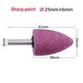 thumbnail image 1 of Chendee Tête de Broyage Conique Corundum Rouge 1 Pce 6Mm pour Polissage et Élimination de la Rouille, 25mm, 1 of 6