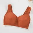 thumbnail image 2 of Uqiangy Womens Tops Push Up Bras for Women Bra Wireless Push-Up Bra Zip Front Bra Top Bras for Women Sports Bras for Women Front Close Bras for Women Plus Size Orange XL, 2 of 9