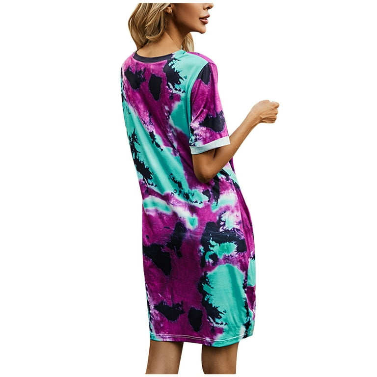 purple tie dye t shirt dress Purple Tshirt Dress
