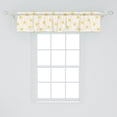 thumbnail image 2 of Ambesonne Floral Window Valance, Frangipanis with Contours, 42" x 12", Yellow and Off White, 2 of 3