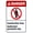 Warning Sign 2, variant on Construction Area Bilingual Warning Sign 8"x12" - Construction Security Metal for Building Site Renovation Zone Business Home Outdoor Indoor Road Yard Garage