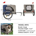 Maritcute 2in1 Bike Trailer Behind Bicycle Coupler With 3 Entrances