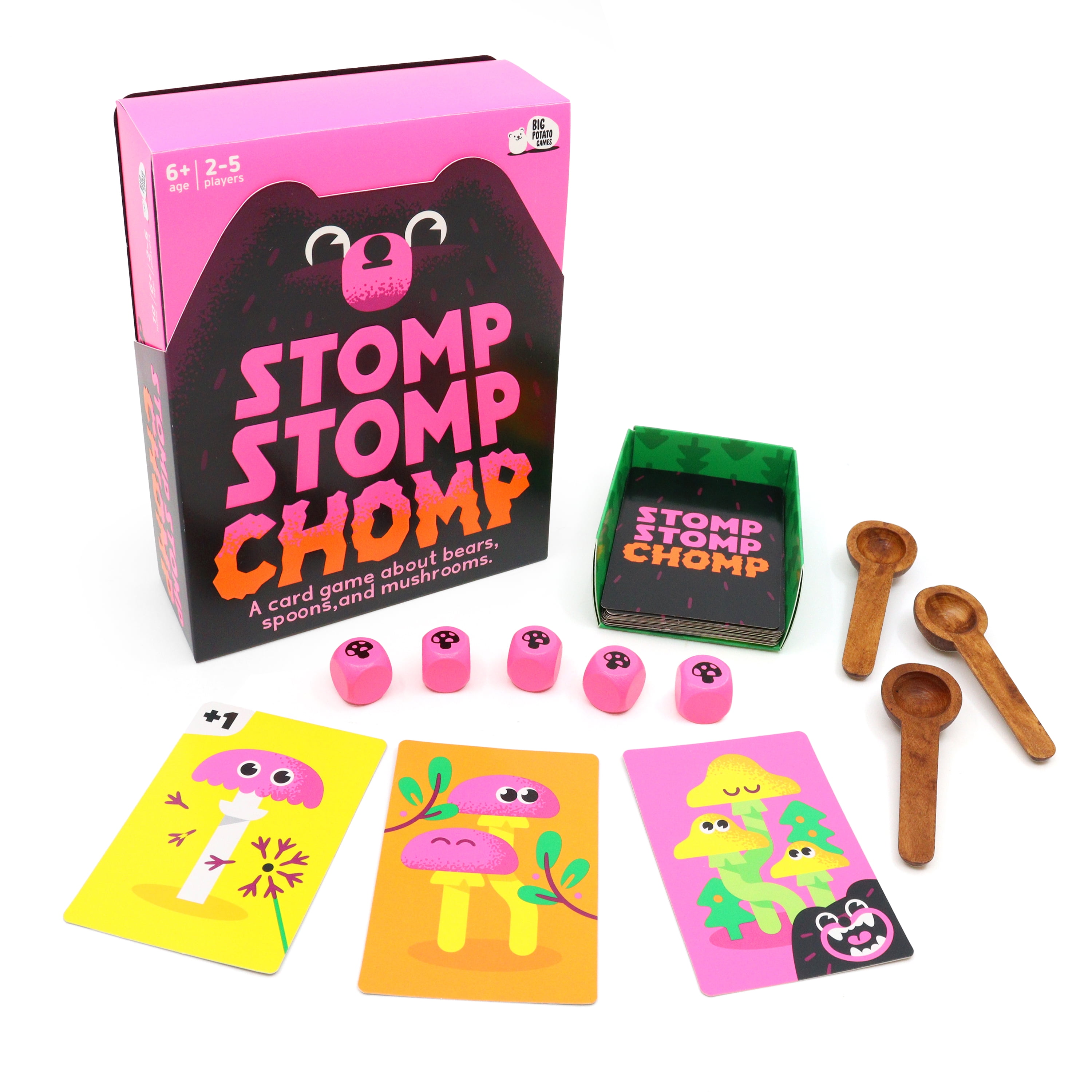 Big Potato Games Stomp Stomp Chomp Family Card Game for Kids 6+ (Walmart Exclusive)