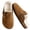 brown, variant on Women's Fuzzy Suede Clogs Leather Mules Fur Lined Non Slip Closed-Toe for Indoor Outdoor Slip on Mules