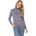 thumbnail image 1 of Uniexcosm Women Pullover Sweater Turtleneck Solid Sweaters for Female, 1 of 8