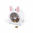 thumbnail image 2 of Janod - Rabbit Moneybox - Money Saving Magnetic Piggy STEM Bank - Wood - Early-Learning - for Boys and Girls - from 3 Years +- Multilingual, 2 of 4
