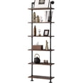 thumbnail image 4 of Industrial Pipe Shelving Rustic Wood Ladder Bookshelf Wall Mounted Shelf for Living Room Decor and Storage(Only One Shelf), 4 of 7