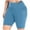 Blue, variant on Aofany Plus Size Biker Shorts for Women High Waist XL-5XL with Pockets Workout Running Shorts for Yoga