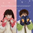 thumbnail image 1 of Guantes de esquí para niños, de invierno, de terciopelo grueso, fríos, cálidos, para jugar en la nieve, impermeables, antideslizantes, bonitos guantes de dibujos animados, 1 of 5
