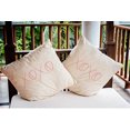 thumbnail image 3 of 20"x20" Simply Daisy Modern XOXO Poly Indoor/Outdoor Pillow, Pink Qty 1, 3 of 5