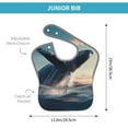 thumbnail image 4 of Hirioo Dancing Whale for Baby Waterproof Pocket Bib Adjustable Closed for Babies Toddlers with Large Pocket 6-24Months, 4 of 8