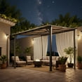 thumbnail image 2 of Homall 10 x 10 FT Outdoor Gazebo Wall Mounted Lean to Gazebo Pergola with Polycarbonate Roof Heavy Duty Metal Patio Awnings with Aluminum Frame for Patio, Backyard, Deck, 2 of 8