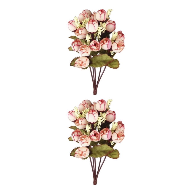 Bearachild Ramo de flores artificiales de 15 cabezas, capullos de rosas falsos realistas, ramo decorativo para el hogar, oficina, fiesta de boda Type4 NO4 Bearachild CBP123321