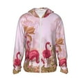 thumbnail image 2 of Uemuo Flamingos In The Tropical Forest Pattern Women's Full Zip UPF 50+ Sun Protection Hoodie Jacket Long Sleeve Sun Shirt Hiking Outdoor Performance with Pockets-Medium, 2 of 9