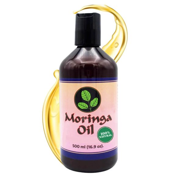 Moringa Oil 16.9 oz, Pure Seed Oil for Face Anti-Aging Skin Hair Body by Moringa Energy Life, 500 ml