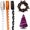 HALLOWEEN, variant on Fall & Halloween Cutout Ribbon, 3 Rolls Decor Fabric Trim, Maple Leaf, Pumpkin, Ghost & Bat Pattern Ribbon, Each Roll 11 Yards