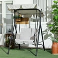 thumbnail image 2 of Outsunny 1-Seat Patio Swing Chair with Adjustable Canopy and Cushions, 2 of 10