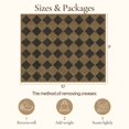 thumbnail image 3 of DEORAB Jute Outdoor Rug 8x10 Checkered Jute Rug Polyester Machine Weave Easy-Cleaning Non Slip Geometric Carpet Patio Backyard Porch Deck Balcony Zigzag Diamond, 3 of 7