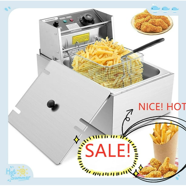 Small Deep Fryer On Sale, Stainless Steel Electric Fryers With Baskets