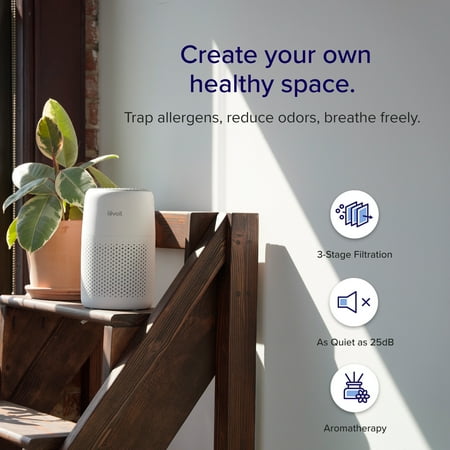 Levoit Desktop HEPA Air Purifier with Aroma for Bedroom & Office (178 Sq. Ft), Core Mini, White