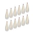 thumbnail image 3 of koolsoo 12 Pieces Fishing Bucktail Teasers for Seabass Slide Tube Rig Saltwater Plug White, 3 of 9
