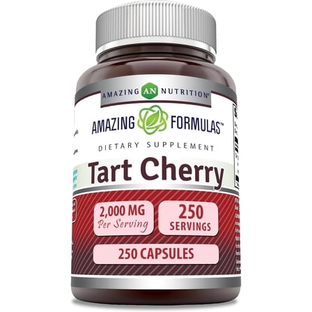 Amazing Formulas Tart Cherry 2000 Mg Per Serving 250 Capsules Supplement | Non-GMO | Gluten Free