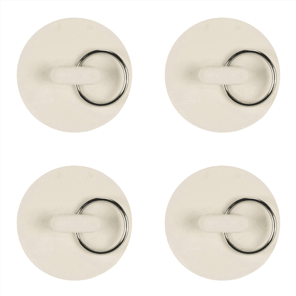 4pcs 1 3/4in White Rubber Wash Basin Bathtub Plug Sink Plug Drain Pipe Plug Sink Plug Water Plug