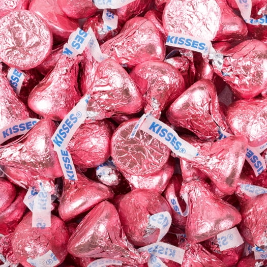 4.16 lb Pink Hershey's Kisses Milk Chocolate (approx. 400 pcs) Pink